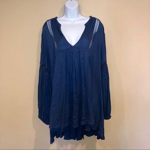 Free People Flowy Cutout Oversized Tunic